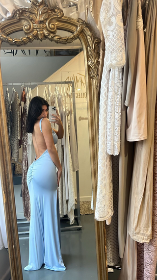 Arias Gown - Baby Blue - Amy Taylor Collection