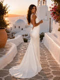  Beautiful model wearing Serenity Bridal Dress, by Amy Taylor Collection. Contact us today to order your perfect outfit. 1 