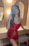 Sin City Mini Dress - Red (PRE-ORDER) - Amy Taylor Collection