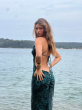 Siren Gown HIRE (Emerald Green Sequins)