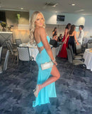 Talieka Gown - Baby Aqua - Amy Taylor Collection
