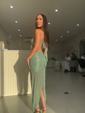  Beautiful model wearing The Paris Dress, by Amy Taylor Collection. Contact us today to order your perfect outfit. 2 