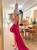  Beautiful model wearing The Sienna Gown Hire, by Amy Taylor Collection. Contact us today to order your perfect outfit. 12 