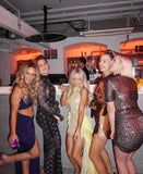 Yellow Diamond Mini Dress - HIRE - Amy Taylor Collection
