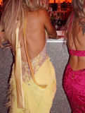 Yellow Diamond Mini Dress - HIRE - Amy Taylor Collection