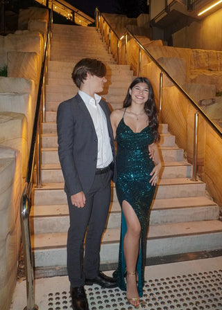 Siren Gown (Emerald Green Sequins) - HIRE - Amy Taylor Collection