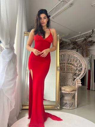 Lacey Gown - Red - Amy Taylor Collection