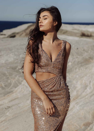 Grecian Tide Sequin Gown - Amy Taylor Collection