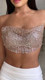 Champagne Pearls Bandeau - Hire