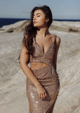 Grecian Tide Sequin Gown - Amy Taylor Collection