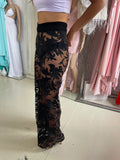 Black Sheer Lace Pant - SAMPLE