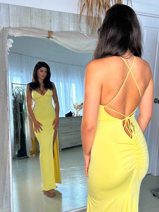 Korissa Gown - Lemon - Amy Taylor Collection