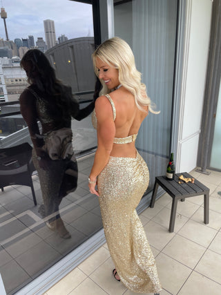 Grecian Tide Sequin Gown - Hire - Amy Taylor Collection