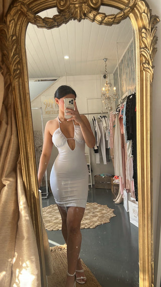 White Halter Mini - SAMPLE - Amy Taylor Collection