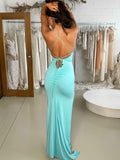 Korissa Gown - Aqua - Amy Taylor Collection