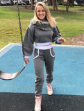Monarch Lounge Tracksuit Pants - Dark Grey - Amy Taylor Collection