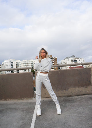 Monarch Lounge Tracksuit Pants - Light Grey - Amy Taylor Collection
