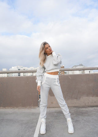 Monarch Lounge Tracksuit Pants - Light Grey - Amy Taylor Collection