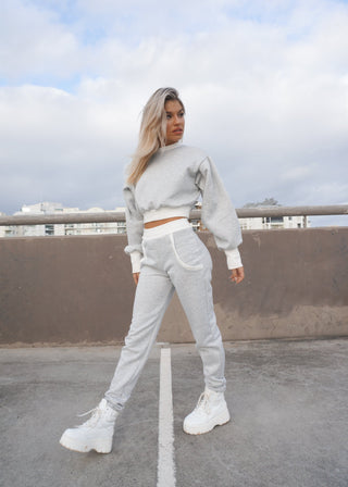 Monarch Lounge Tracksuit Pants - Light Grey - Amy Taylor Collection