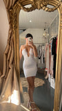 White Halter Mini Dress - SAMPLE