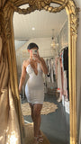 White Halter Mini - SAMPLE - Amy Taylor Collection